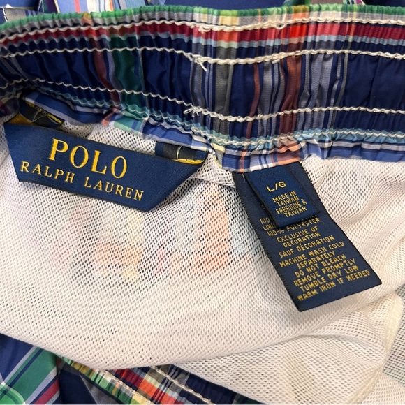POLO RALPH LAUREN PLAID TRAVELLER SWIM SHORT SIZE LARGE - Picture 9 of 10